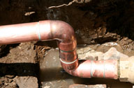 copper piping replacing main line